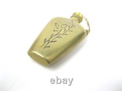 Vintage Silver 875 Bottle for Perfume Goldplated Soviet Union Russian USSR