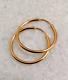 Vintage Soviet 14k 583 Rose Gold Endless Hoop Earrings 7/8 Nwot Ussr Russian