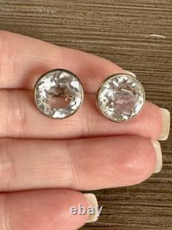 Vintage Soviet 875 Silver Rock Crystal Cufflinks USSR Sverdlovsk Boxed Set