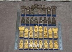 Vintage Soviet Art Chess Ancient Russian Warriors Heavy Plastic Set USSR