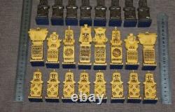 Vintage Soviet Art Chess Ancient Russian Warriors Heavy Plastic Set USSR