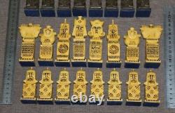 Vintage Soviet Art Chess Ancient Russian Warriors Heavy Plastic Set USSR