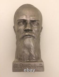 Vintage Soviet Bust Great Russian Writer Feodor Dostoevsky Sculpture USSR