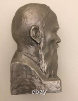 Vintage Soviet Bust Great Russian Writer Feodor Dostoevsky Sculpture USSR