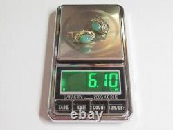 Vintage Soviet Earrings Russian Sterling Silver 875 Chrysoprase Stone USSR