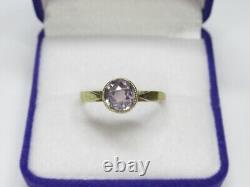 Vintage Soviet Ring Russian Sterling Silver 875 Alexandrite Stone Size 8 USSR