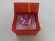 Vintage Soviet Rose Gold Ring 14k 583 Pink Ruby Size 9.5 (19.5 Mm) Russian Ussr
