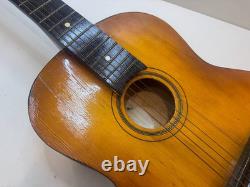 Vintage Soviet Russian 7-String Acoustic Guitar USSR Parlor With Original Case