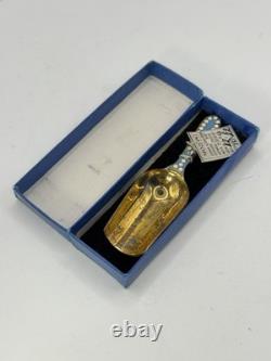 Vintage Soviet Russian 916 Silver Enamel Scoop Cloisonné Gilt 3.5 USSR w Tag