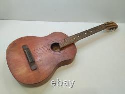 Vintage Soviet Russian Acoustic Guitar Chernihiv USSR 1970s Rare Musical Item