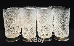 Vintage Soviet Russian Cut Crystal and Silver Wine Set, Moscow, circa 1960s
