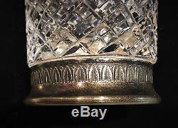 Vintage Soviet Russian Cut Crystal and Silver Wine Set, Moscow, circa 1960s