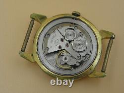 Vintage Soviet Russian Kirovskie Krab USSR mens original watch Gold-Plated case