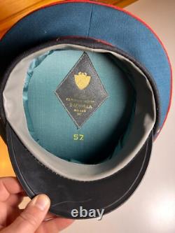Vintage Soviet Russian Officer Visor Hat USSR Army Cap Zarnitsa Moscow 1990s 90s