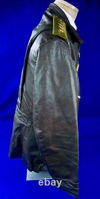 Vintage Soviet Russian Russia USSR Aviator Military Pilot Flight Leather Jacket
