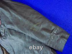 Vintage Soviet Russian Russia USSR Aviator Military Pilot Flight Leather Jacket