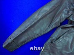 Vintage Soviet Russian Russia USSR Aviator Military Pilot Flight Leather Jacket