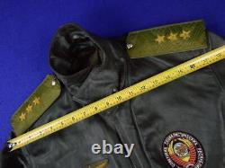 Vintage Soviet Russian Russia USSR Aviator Military Pilot Flight Leather Jacket