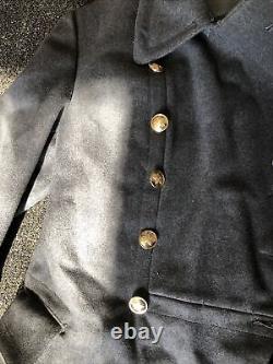 Vintage Soviet Russian Russia USSR Navy Pea Coat Jacket Size L