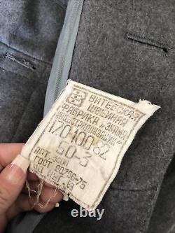 Vintage Soviet Russian Russia USSR Navy Pea Coat Jacket Size L