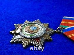 Vintage Soviet Russian USSR Friendship of People Silver Order #5931 Medal Badge