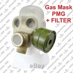 Vintage Soviet Russian USSR Military PMG Gas Mask with charcoal FILTER 40mm