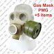 Vintage Soviet Russian Ussr Military Pmg Gas Mask With Original Bag Size 1