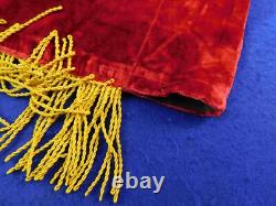 Vintage Soviet Russian USSR Ukrainian Ukraine Large Velvet Red Flag Banner