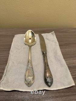 Vintage Soviet Russian Ussr Hep Flatware Lot 12 Knives & 9 Spoons + Bonus Frame