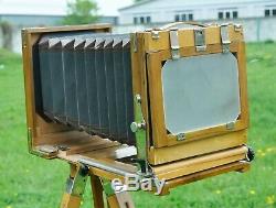 Vintage Soviet Russian Vintage FKD 13x18 wooden large format camera 1974