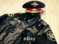 Vintage Soviet Russian uniform army and police coat + hat. Big size