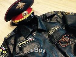 Vintage Soviet Russian uniform army and police coat + hat. Big size