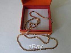 Vintage Soviet Solid Rose Gold Chain Necklace 14K 583 Star 16.02 gr Russian USSR