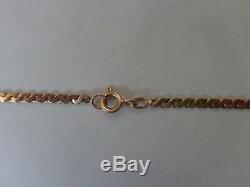 Vintage Soviet Solid Rose Gold Chain Necklace 14K 583 Star 16.02 gr Russian USSR