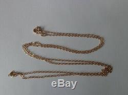 Vintage Soviet Solid Rose Gold Chain Necklace 14K 583 Star 2.45 gr Russian USSR