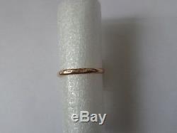 Vintage Soviet Solid Rose Gold Ring 14K 583 Alexandrite US Size 7 Russian USSR