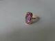 Vintage Soviet Solid Rose Gold Ring 14k 583 Star Ruby Us Size 6.75 Russian Ussr