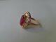 Vintage Soviet Solid Rose Gold Ring 14k 583 Star Ruby Us Size 7.25 Russian Ussr