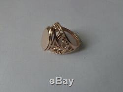 Vintage Soviet Solid Rose Gold Ring 14K 583 Star Size 8 (18.1 mm) Russian USSR