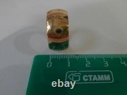 Vintage Soviet Solid Rose Gold Wedding Ring 14K 583 Star Size 9.25 Russian USSR