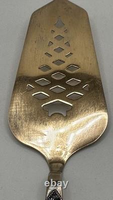 Vintage Soviet USSR Russian 875 silver enamel cake server raised Kremlin