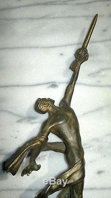 Vintage Soviet USSR Russian Bronze Astronaut Figure Statue Space Yuri Gagarin