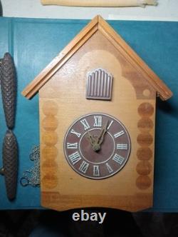 Vintage Soviet USSR Russian MAJAK? Bakelite Cuckoo Wall Clock Needs Pendulum