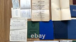 Vintage Soviet Union set documents USSR original for husband and wife Russian