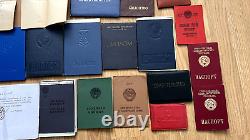 Vintage Soviet Union set documents USSR original for husband and wife Russian
