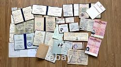 Vintage Soviet Union set documents USSR original for husband and wife Russian