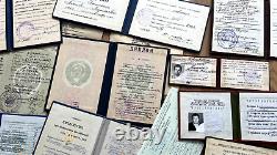 Vintage Soviet Union set documents USSR original for husband and wife Russian