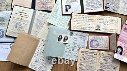Vintage Soviet Union set documents USSR original for husband and wife Russian