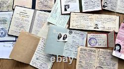 Vintage Soviet Union set documents USSR original for husband and wife Russian
