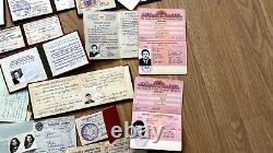 Vintage Soviet Union set documents USSR original for husband and wife Russian